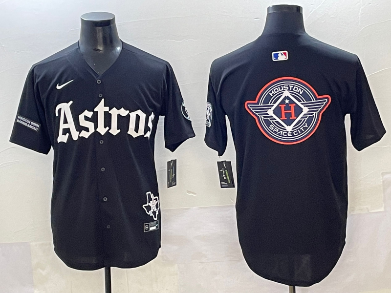 Men Houston Astros blank black MLB Nike 2025 jersey style 44->houston astros->MLB Jersey